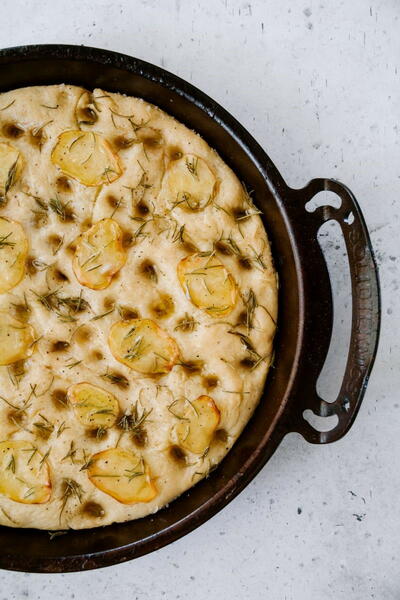 Potato, Rosemary and Garlic Oil Focaccia