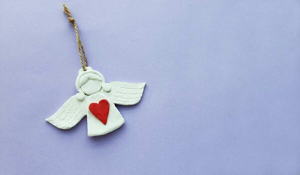 Cute Clay Angel Ornament