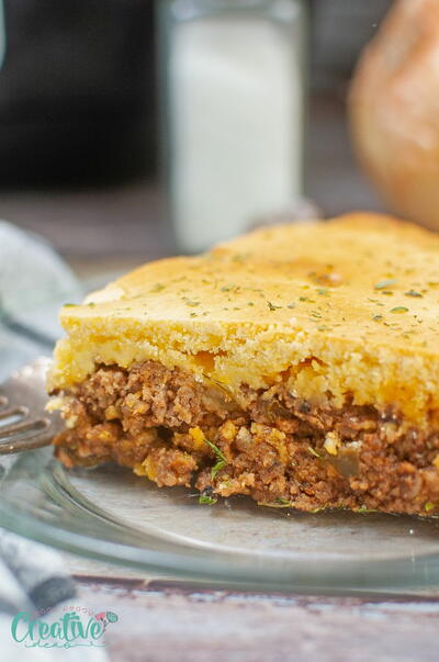 Air Fryer Sloppy Joe Cornbread Casserole