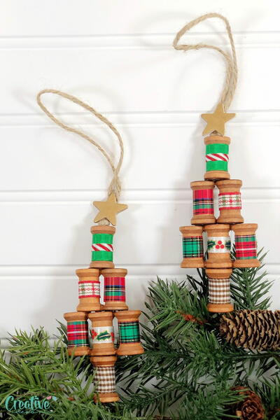 Wooden Spool Ornaments