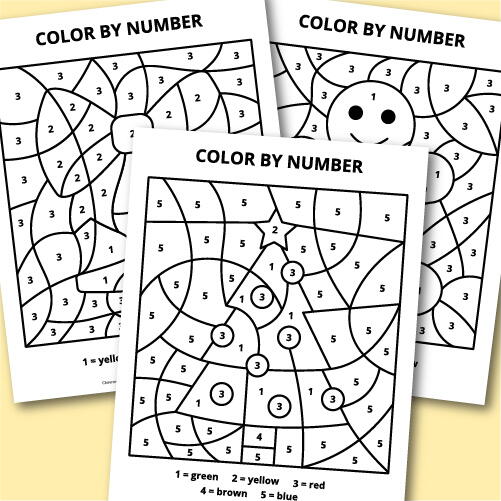 Printable Christmas Color By Number Pages