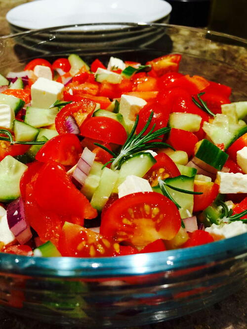 Chunky Feta Cheese Salad