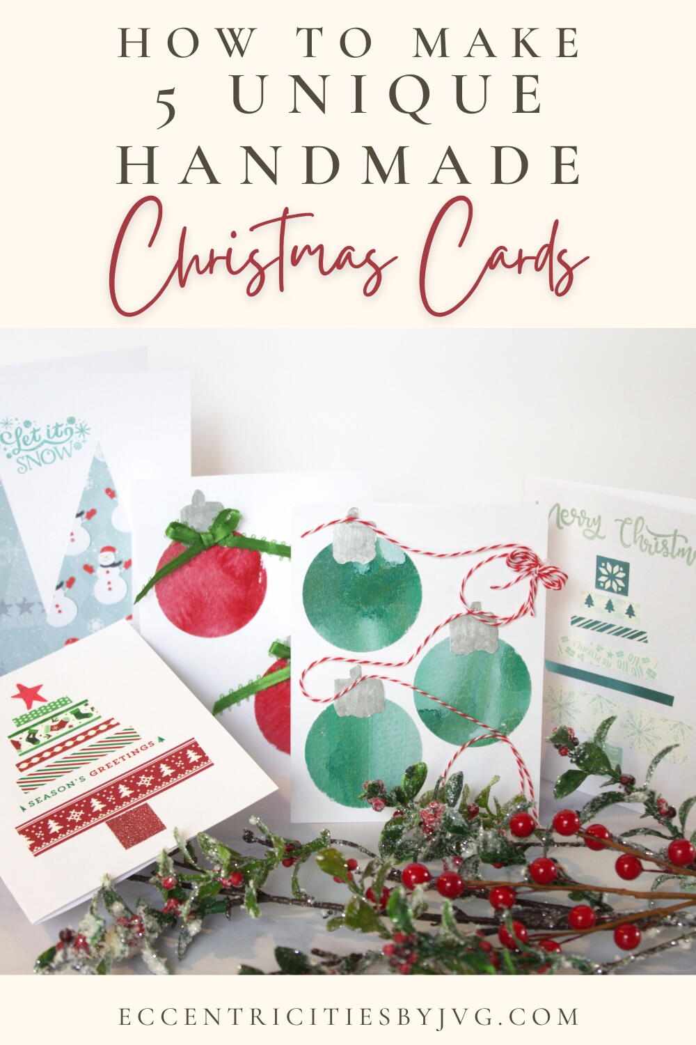 Five Unique Diy Christmas Cards Using Three Fun Techniques