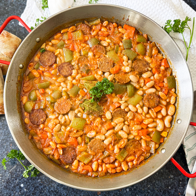 Spanish Beans With Chorizo | A Classic Stew Filled With Spanish Soul