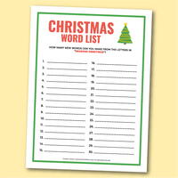 Printable Christmas Word List Game | FaveCrafts.com