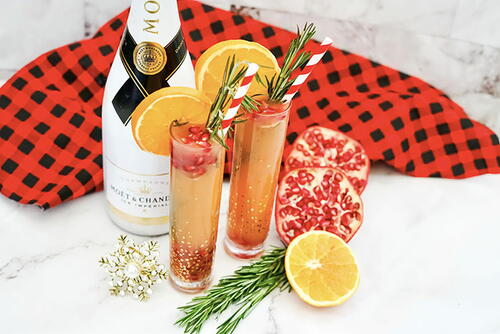 Pomegranate Mimosa Recipe | AllFreeChristmasCrafts.com