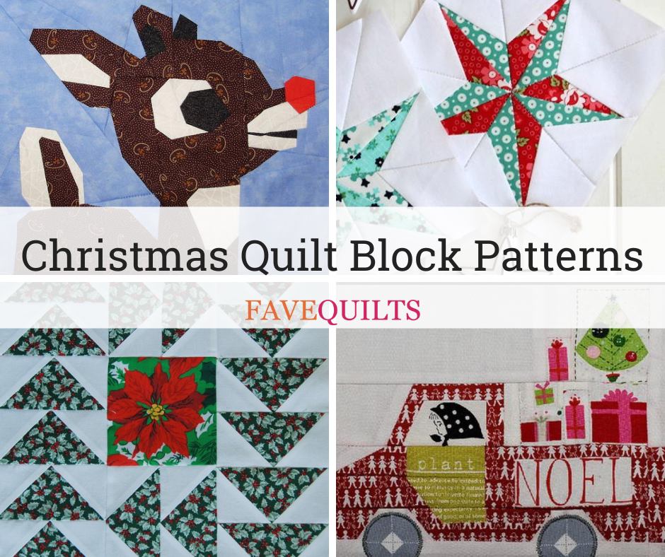 14+ Free Christmas Quilt Block Patterns | FaveQuilts.com 14-free-christmas-quilt-block-patterns-favequilts-com