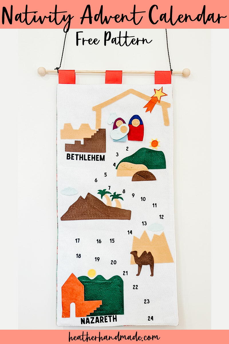 Felt Nativity Advent Calendar Pattern