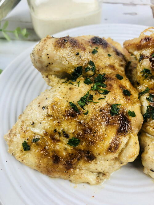 Oven Baked Chicken With White Bbq Sauce