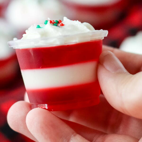 Candy Cane Jello Shots