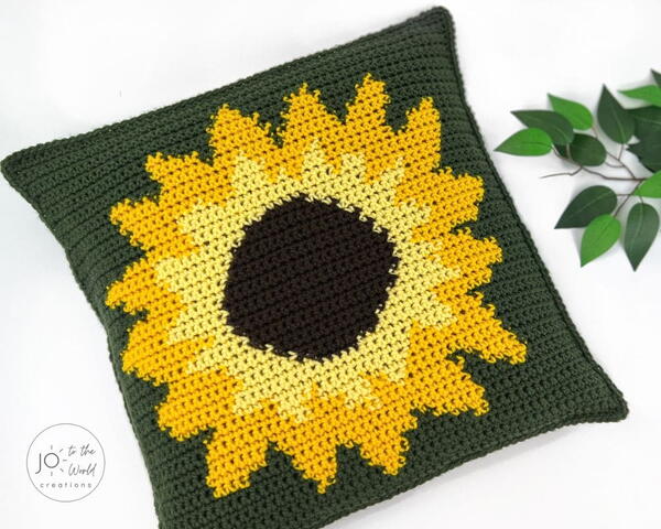 Crochet Sunflower Pillow Pattern