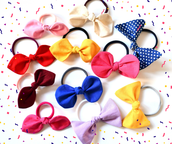 Easy Knot Bow Hair Ties (free Pattern)