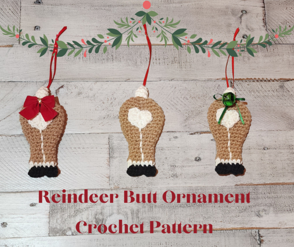 Reindeer Butt Ornament