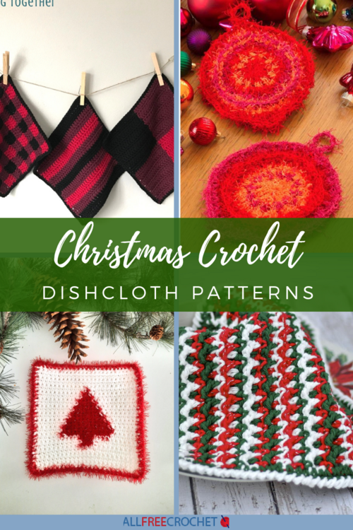 12 Crochet Christmas Dishcloth Patterns 