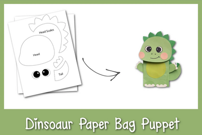 Paper Bag Dinosaur Puppet
