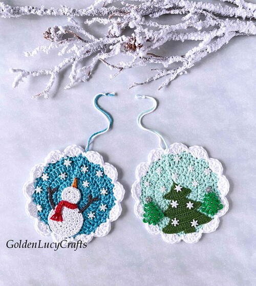 Crochet Winter Ornaments
