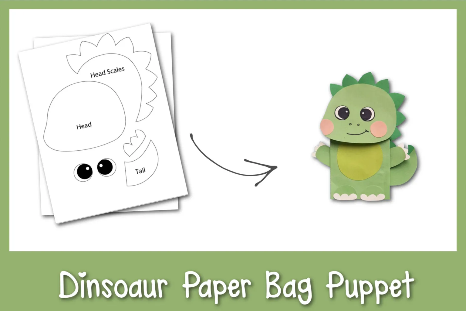 Paper Bag Dinosaur Puppet AllFreeKidsCrafts paper-bag-dinosaur-puppet-allfreekidscrafts