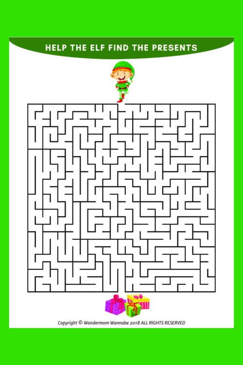 Printable Christmas Maze For Kids