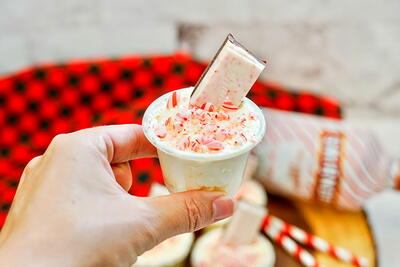 Peppermint Candy Cane Pudding Shots Recipe