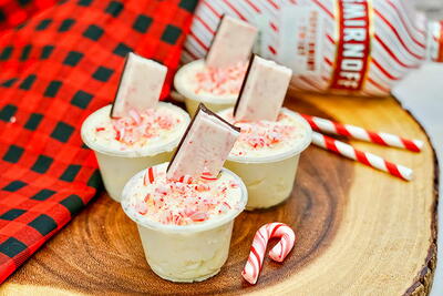 Peppermint Candy Cane Pudding Shots Recipe