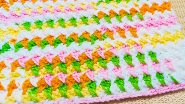 Easy Crochet Blanket Pattern With Variegated Yarn