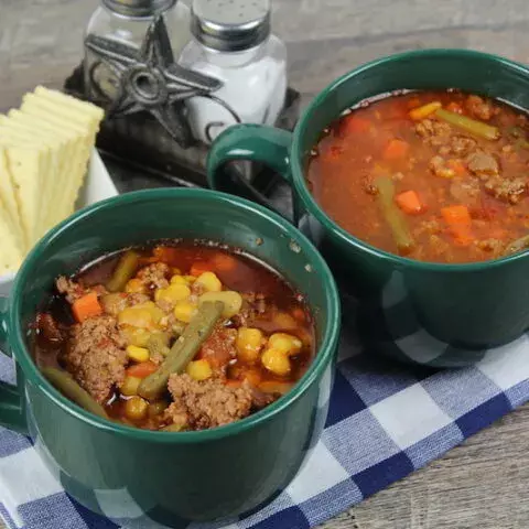 Slow Cooker Hamburger Soup