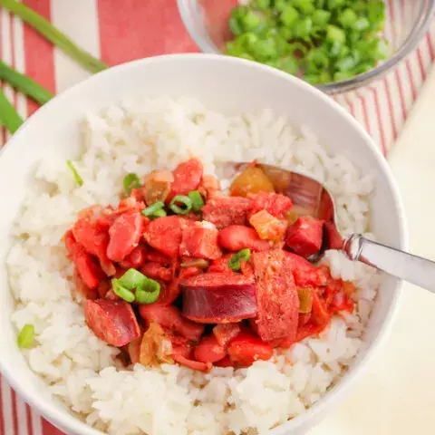 Red Beans And Rice With Ham And Sausage