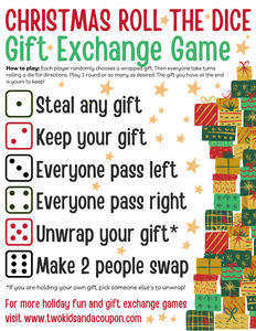 Free Printable Christmas Dice Game For Gift Exchanges | FaveCrafts.com