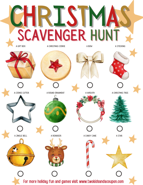 Christmas Scavenger Hunt Game