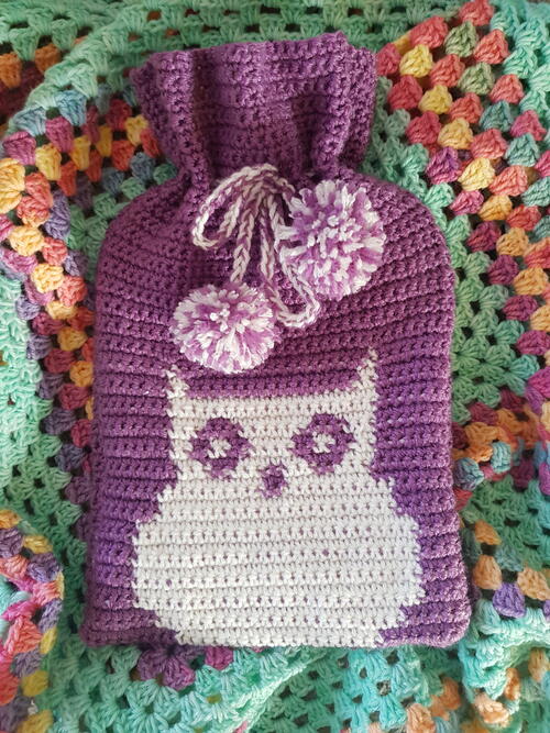 Easy Crochet Hot Water Bottle Cover
