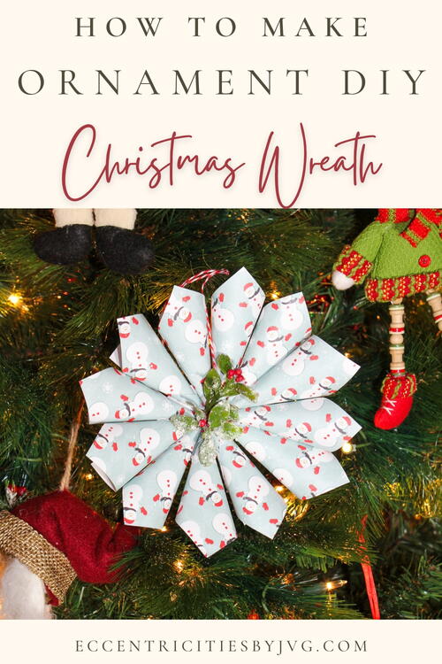 Diy Scrapbook Paper Christmas Wreath Ornament