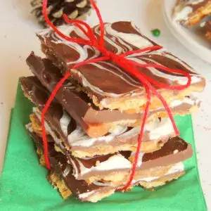 Peppermint Toffee Cracker Candy