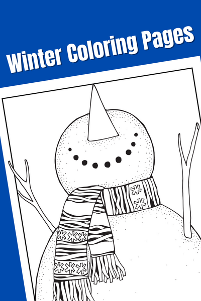 The First Winter Snow - Adult coloring page - Printable coloring page -  Children book coloring - Cute coloring page - Coloring page for kids