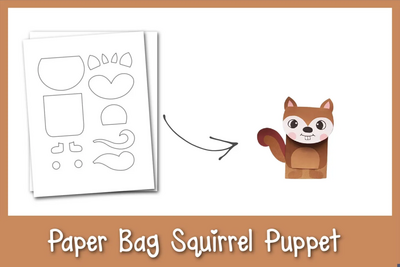 Paper Bag Squirrel Puppet