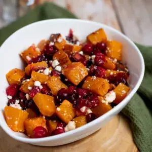 Butternut Squash With Cranberries And Feta