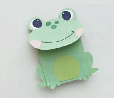 Paper Bag Frog Puppet