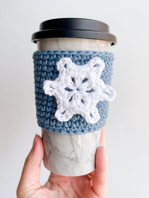 Snowflake Coffee Cup Cozy