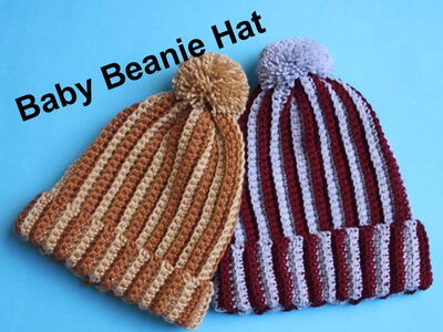 Easy & Fast Crochet Baby Beanie Hat Different Sizes Beginners