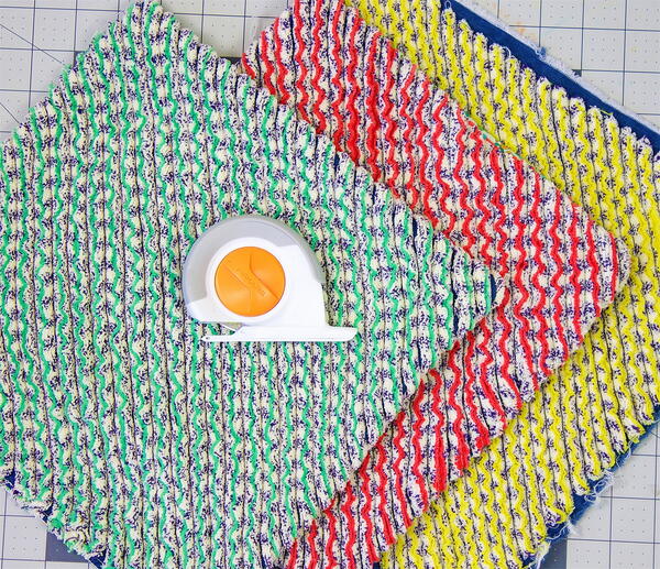 DIY Chenille Baby Blanket With Wood Teething Ring: Step 4