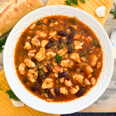 Spanish Beans With Fish | Traditional Bean & Seafood Stew Recipe