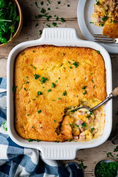 Ham and Cornbread Bake