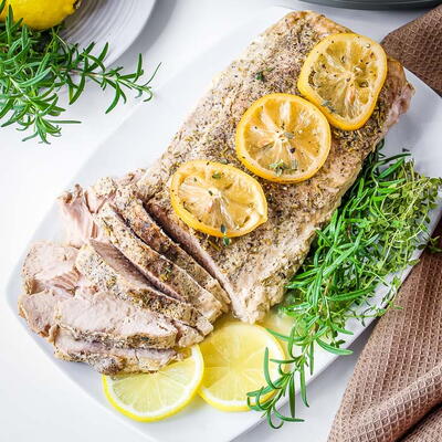 Slow Cooker Pork Roast With Lemon And Rosemary 