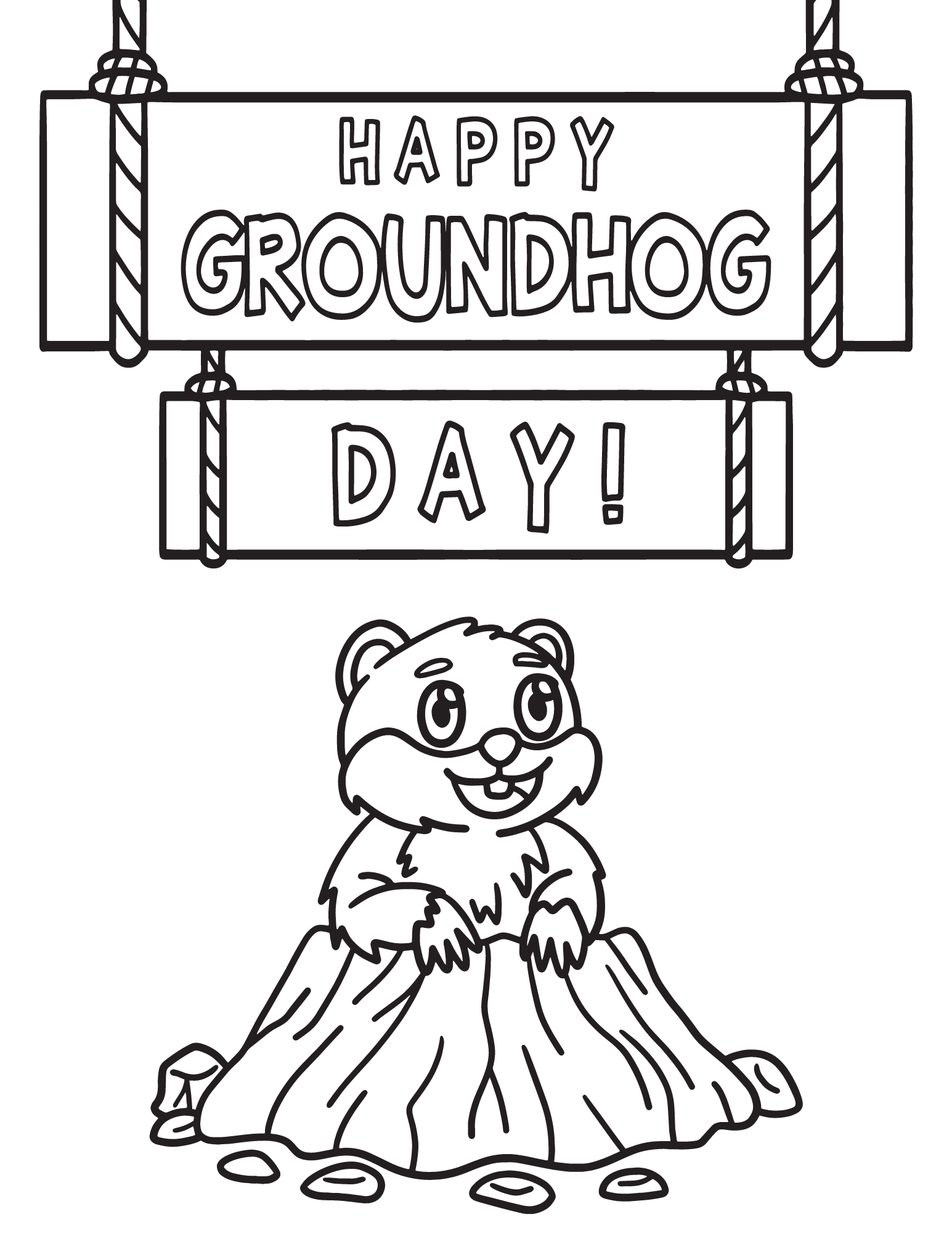 groundhog day coloring book