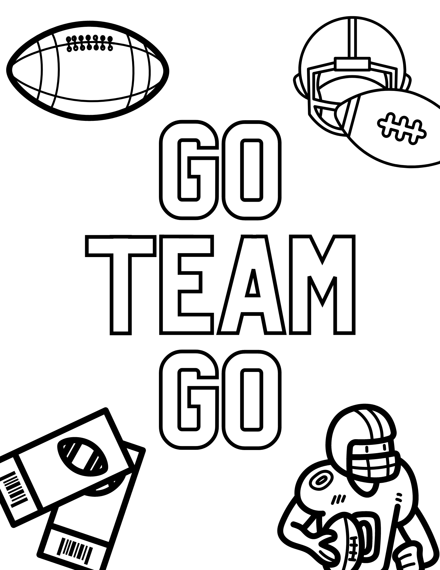 Printable football coloring pages allfreepapercrafts