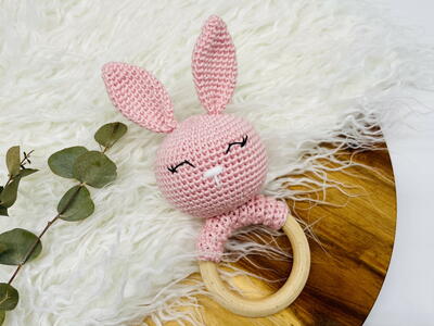Free Amigurumi Crochet Rattle Pattern - Sleep Bunny