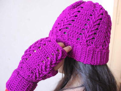 Adult Ladies & Girls Handmade Hat With Gloves (explain Sizes)