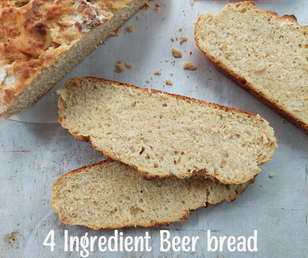 Easy 4 Ingredient Beer Bread - No Knead -no Rise