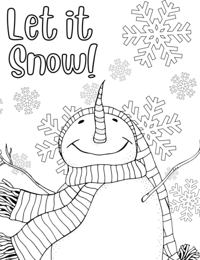 Cute Snowman Coloring Pages 