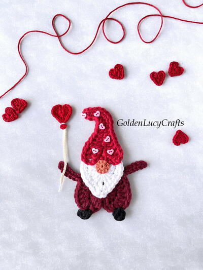 Crochet Valentine's Day Gnome