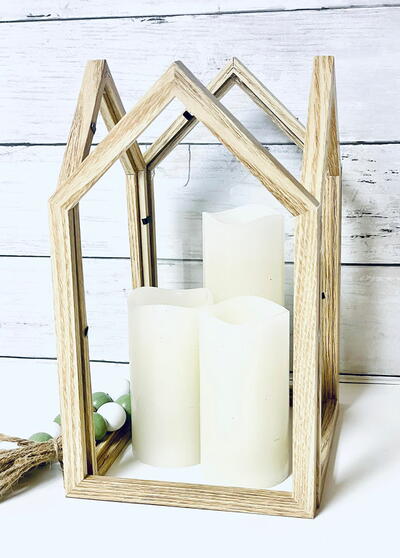 Dollar Tree Picture Frame Lantern